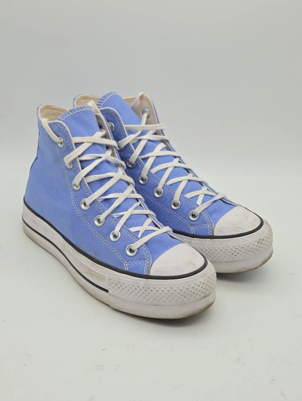 Converse Platform Lift Blue High-Top Sneakers Size Women's 7.5 - Picture 3 of 8